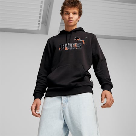 Grey best sale graphic hoodie